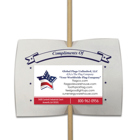 GLOBAL FLAGS UNLIMITED Compliments Cards Pack of 100 205617